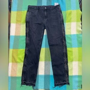 Zara men’s distressed zipper jeans